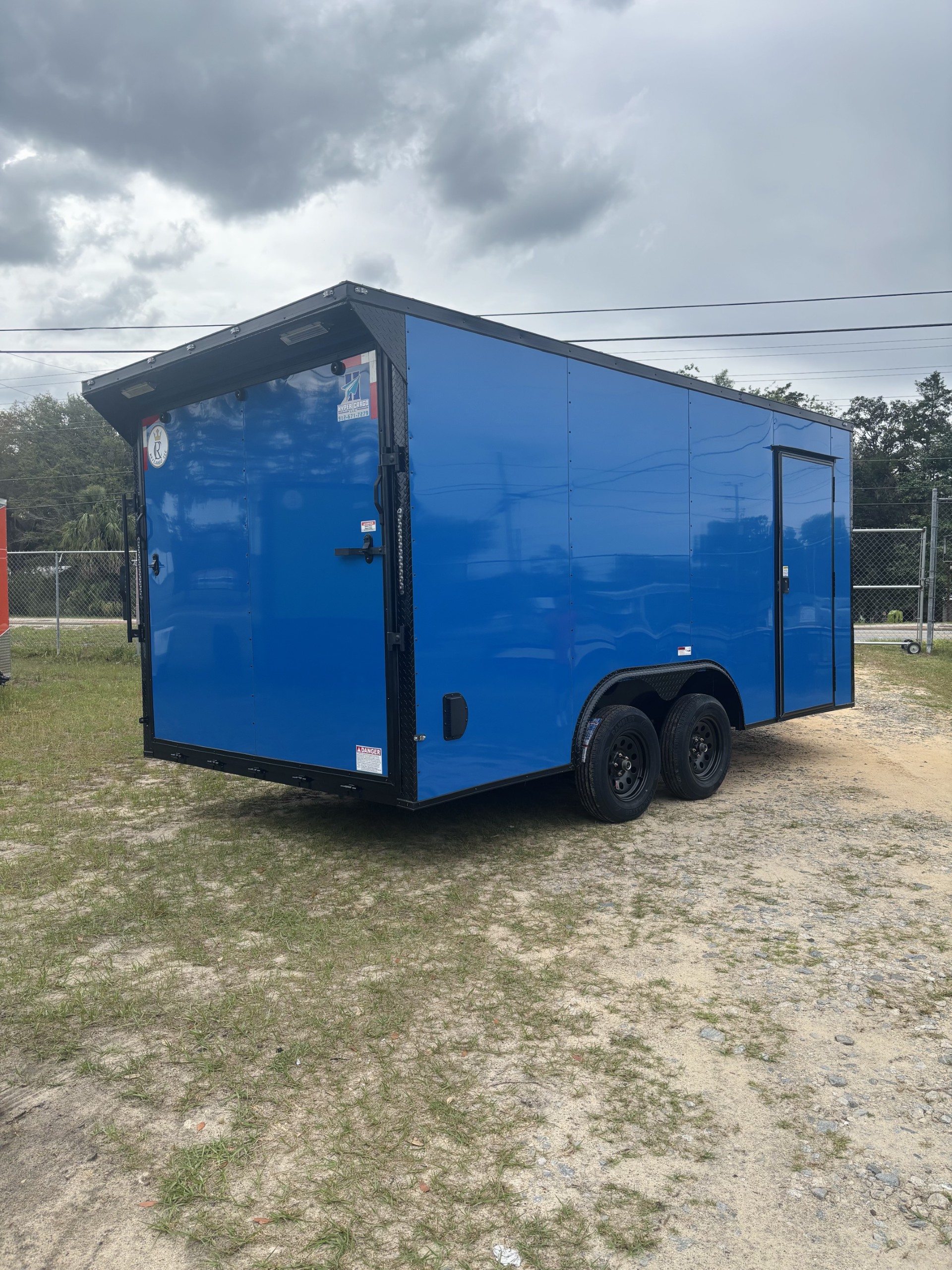8.5x16 TA Pepsi Blue Enclosed Trailer